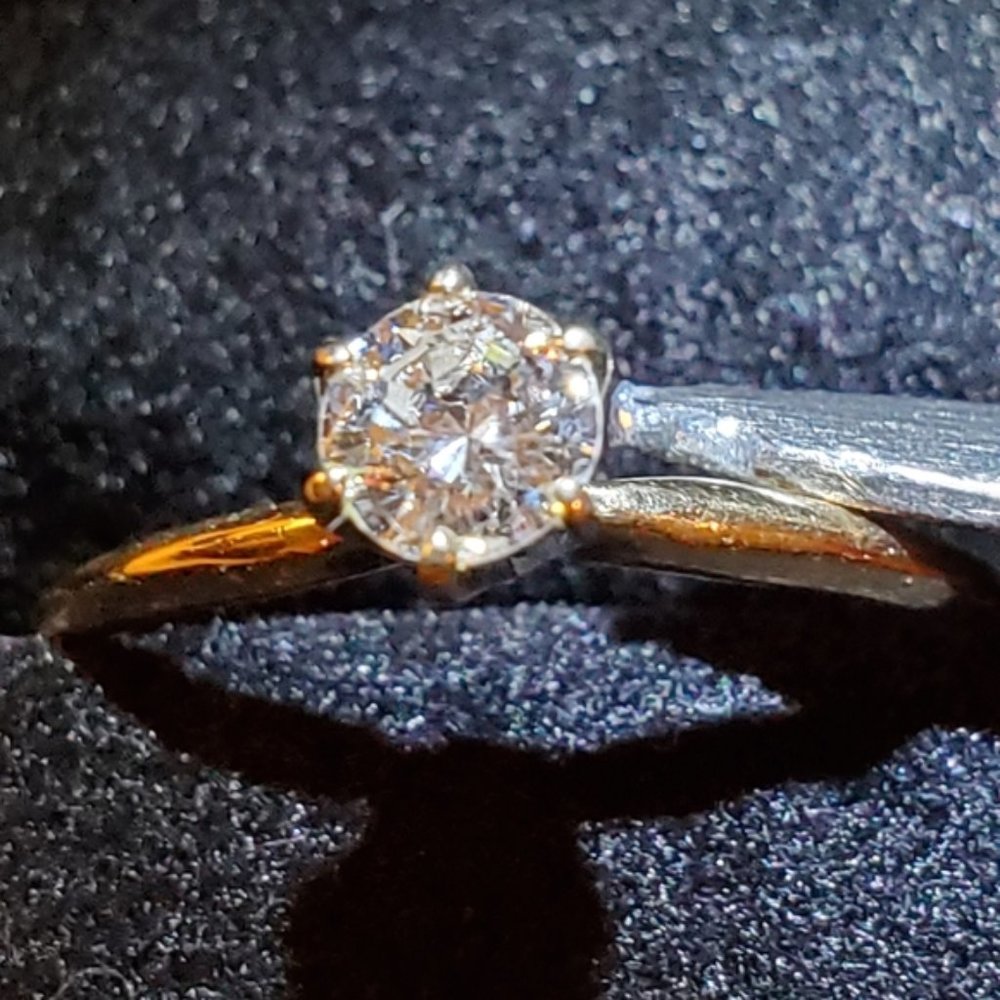 1/3 Karat Diamond Solitaire Ring 8 w/ Appraisal